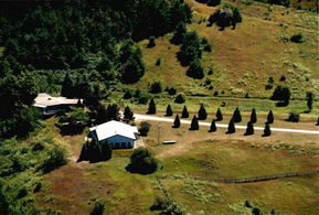 Aerial of House - Country homes for sale and luxury real estate including horse farms and property in the Caledon and King City areas near Toronto